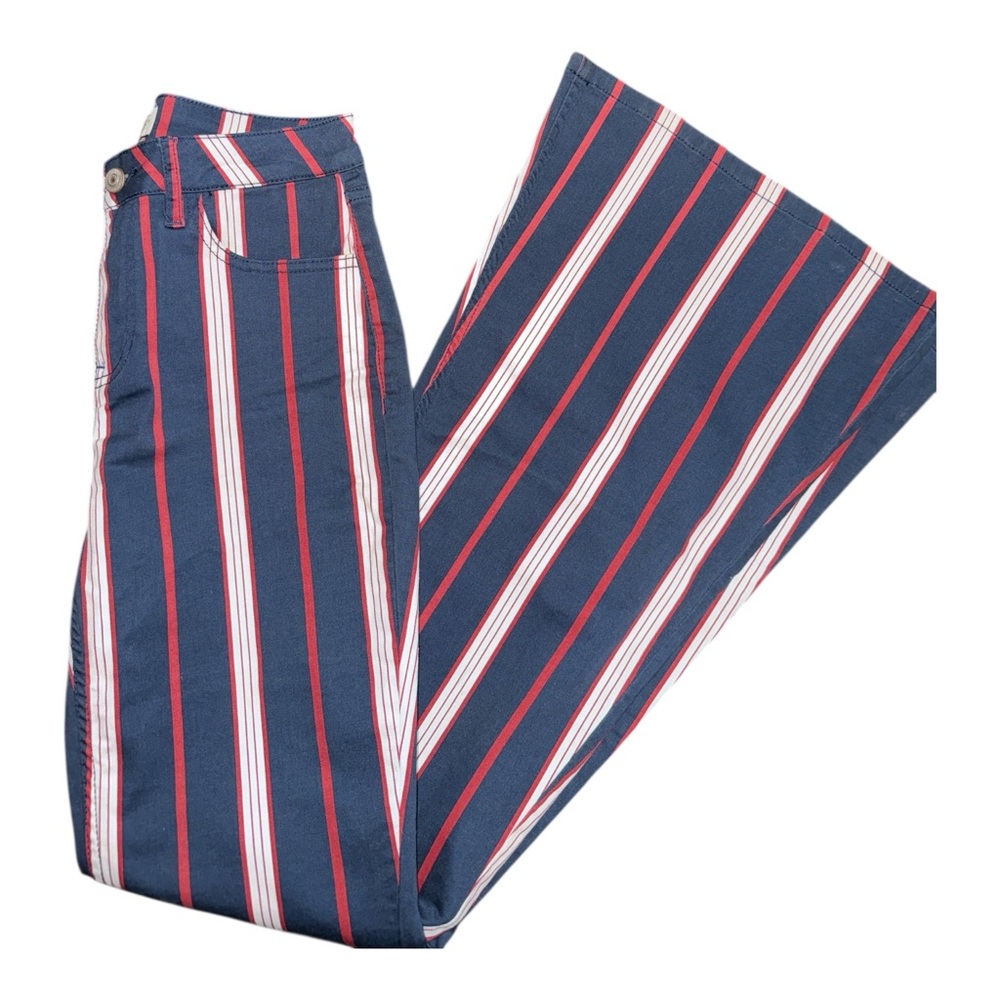 Shyanne western(red, white & blue) Striped Flared Pants size 28